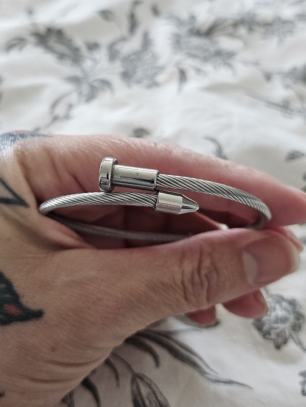 Stainless Steel Cable Wire Nail Bracelet